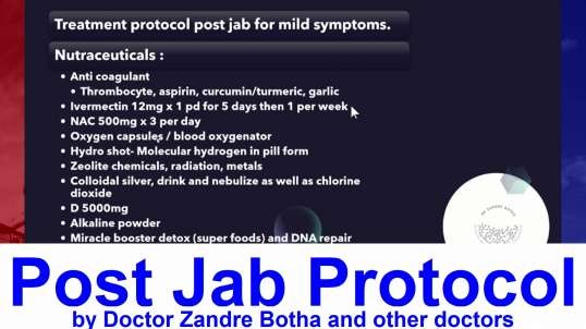 Post Jab Protocol by Doctor Zandre Botha