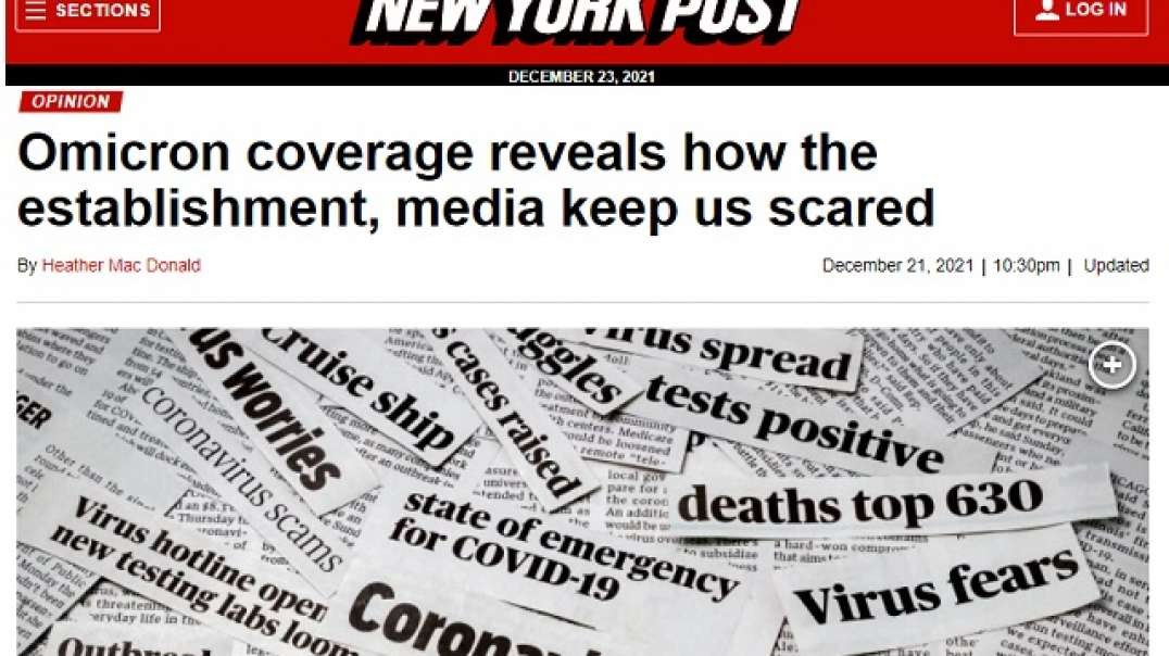 NY Post Exposes Establishment Media Omicron Scare Tactics.