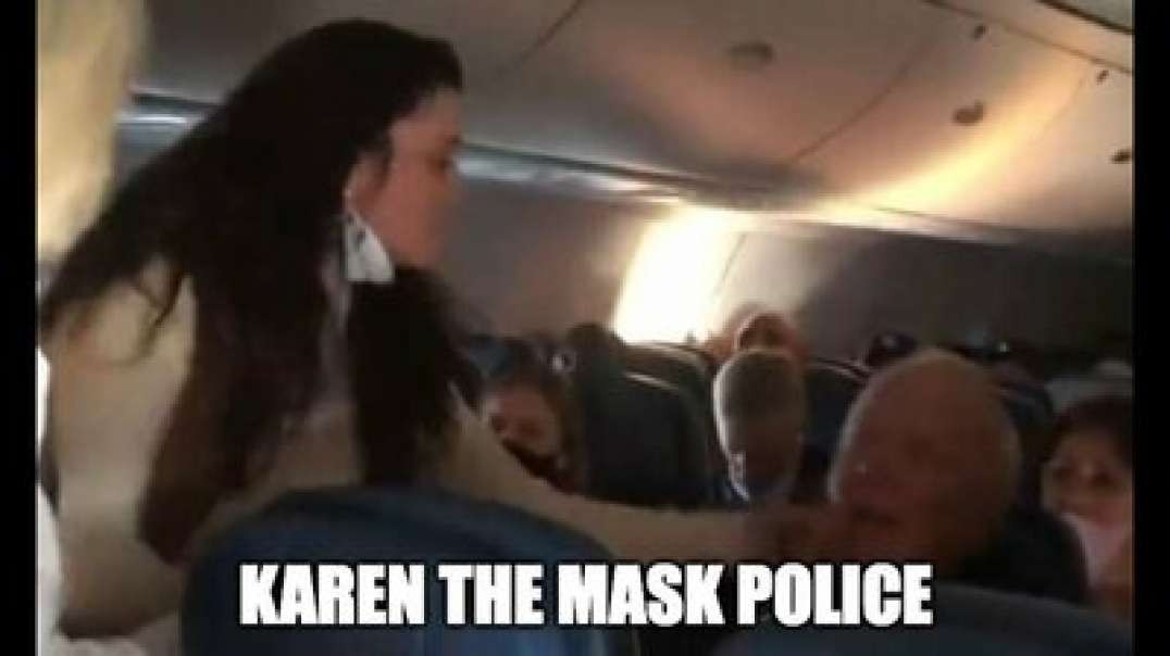 ET Williams - Crazy Karen Spits On A Man, And Slaps Him For Not Wearing A Mask On A Flight
