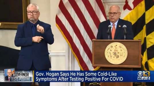 Maryland Gov. Larry Hogan Holds Goofball Announcement After Testing Positive For COVID-19.mp4