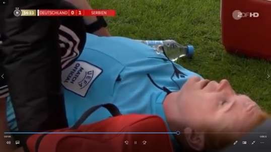 RARE event A women's soccer game stopped due to a chest pain by a referee