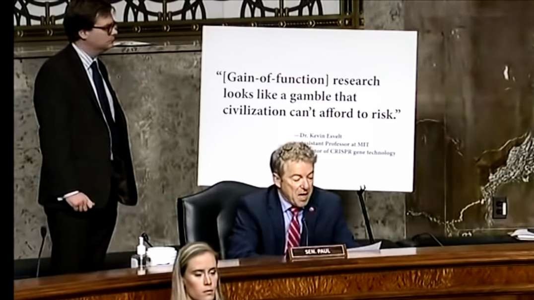 Senator Rand Paul acuse the satanic-talmudic witch doctor Fuckuci (also known as "Fauci") for CRIMES against Humanity.