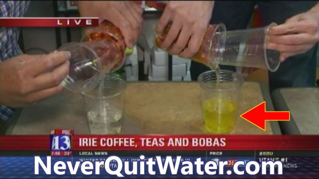 Yellow Pesticides Removed on LIVE TV (FOX 13) - Tap vs. 'Never Quit Water' - SHORT