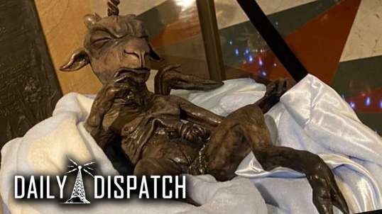 Satanic Temple Display Features ‘Deity’ Baphomet as Babe in Manger