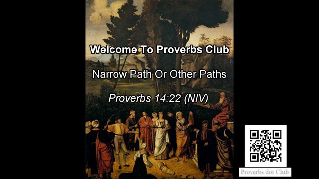 Narrow Path Or Other Paths - Proverbs 14:22