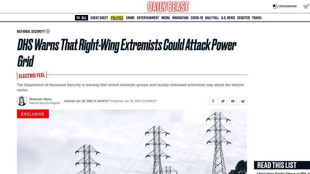 Setting The Narrative For False Flags On Power Grid (Please Share)