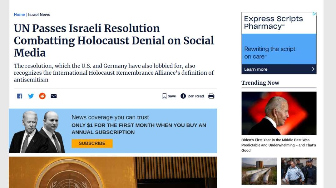 UN Passes Holocaust Denial Resolution, Freedom Of Speech Soon Dead
