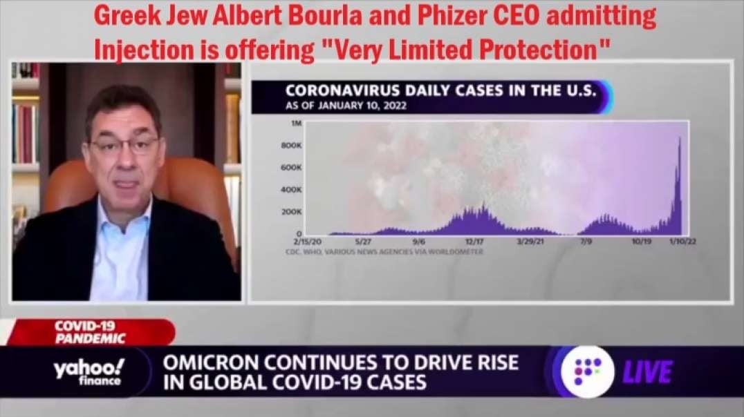 Greek Jew Albert Bourla and Phizer CEO admitting Injection is offering "Very Limited Protection"