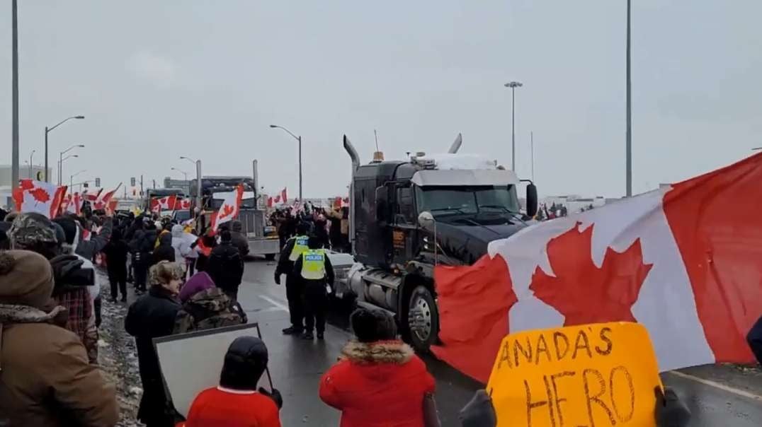 Canada Toronto Ontario3 Jan27th Freedom Convoy 2022 Tens Thousands Protesting COVID Vaccine Mandates.mp4