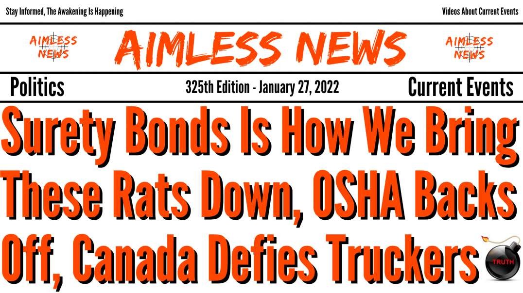 Surety Bonds Is How We Bring These Rats Down, OSHA Backs Off, Canada Defies Truckers & We The People