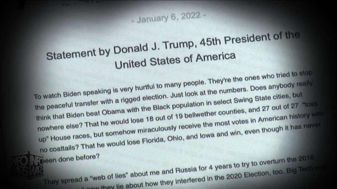 Trump Makes Statement On Democrat Lies On January 6th