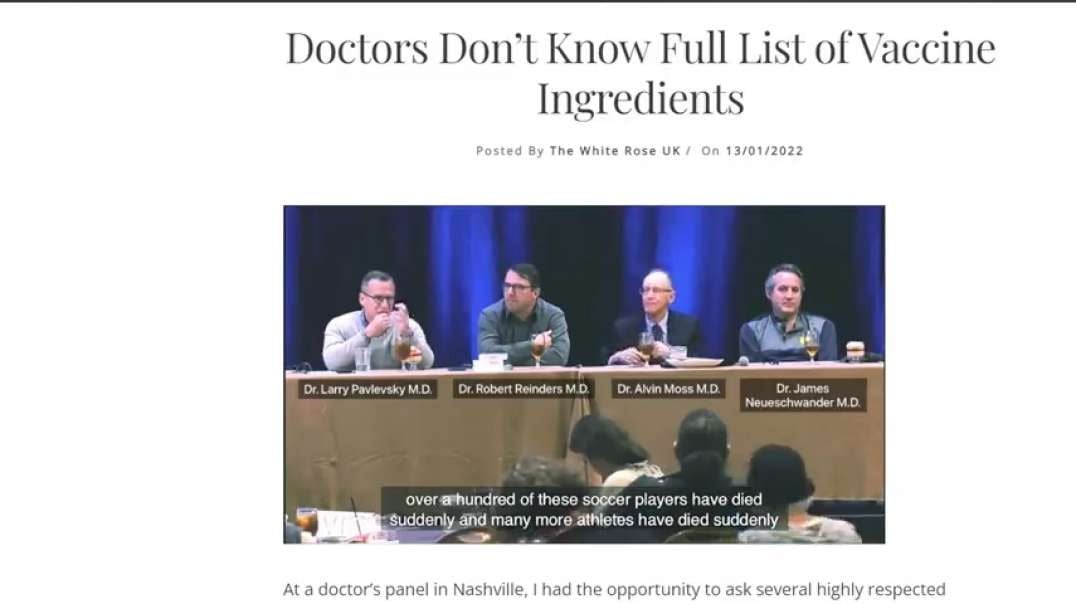 DOCTORS TELLING SOME TRUTHS ABOUT THIS SCAM.