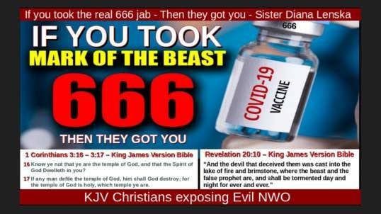If you took the real 666 jab - Then they got you - Sister Diana Lenska