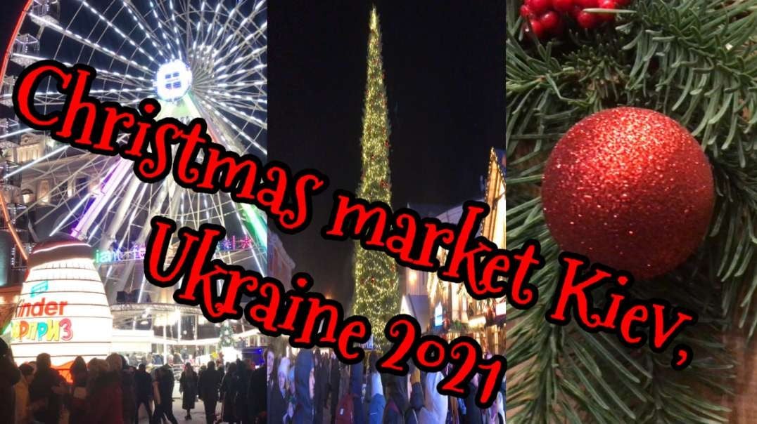 Christmas market 2021 in Kiev, Ukraine