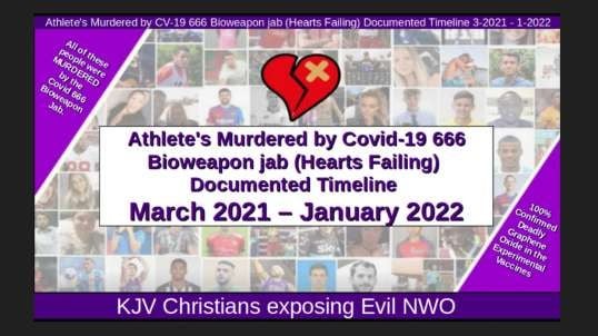Athlete's Murdered by Covid-19 666 Bioweapon jab (Hearts Failing) Documented Timeline March 2021 – January 2022