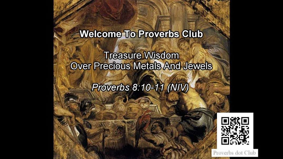 Treasure Wisdom Over Precious Metals And Jewels - Proverbs 8:10-11