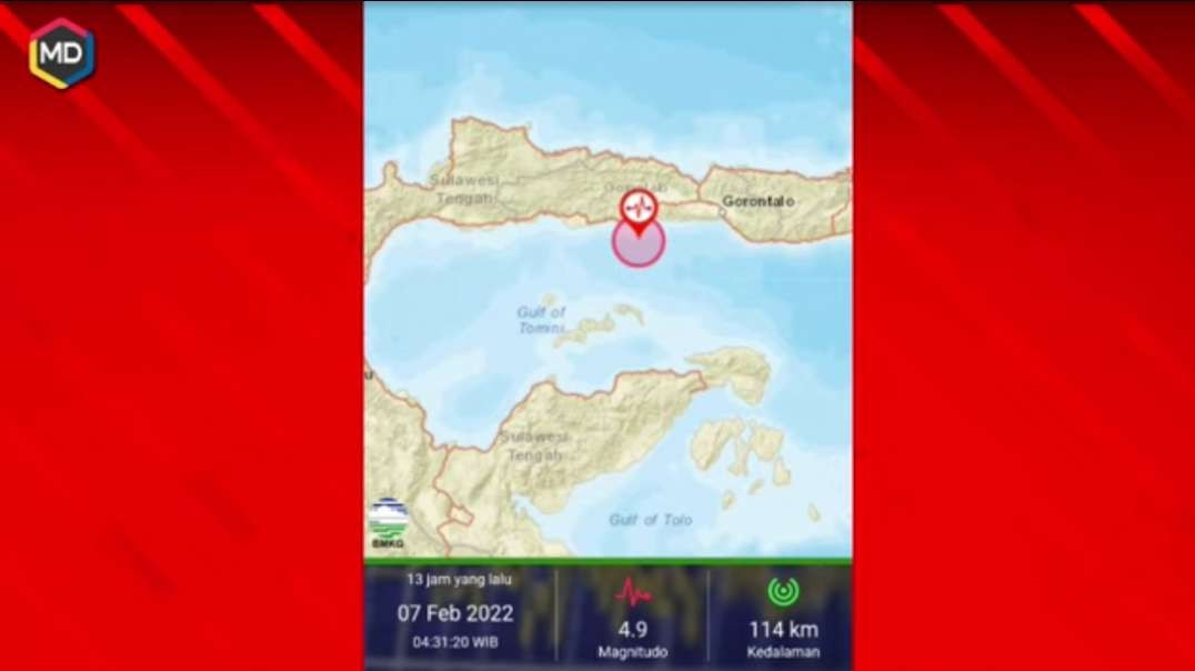 Gempa 4,9 Mengguncang Sulawesi Gorontalo Hari Ini,7 Februari 2022 Warga Panik!!.mp4