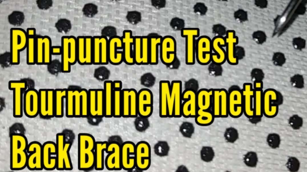 Pin-puncture Test Tourmuline Magnetic Back Brace