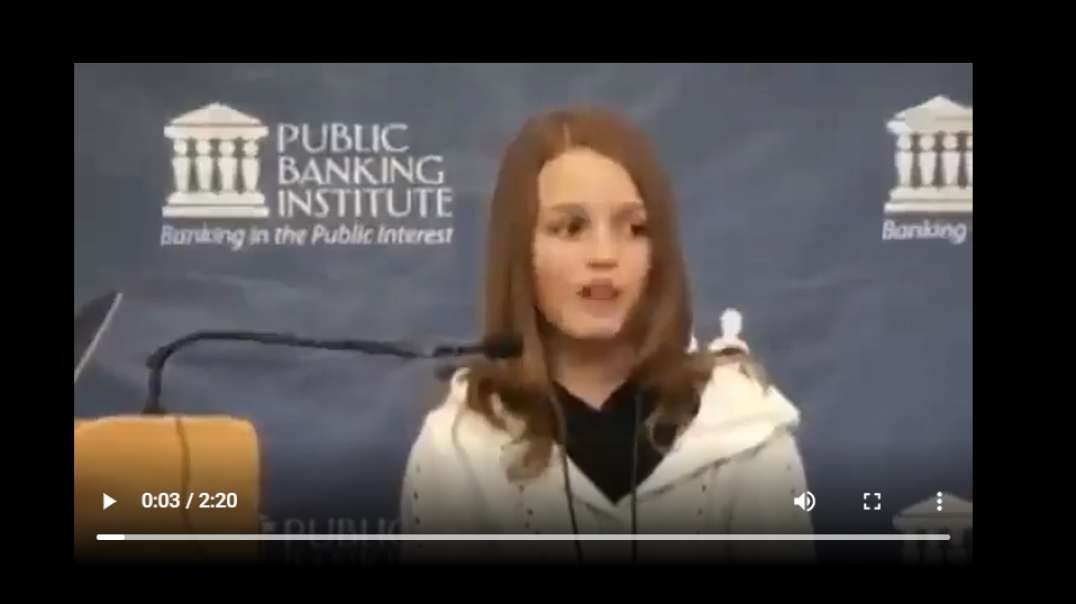 Young girl speaks truth on "fake money" and inflation.