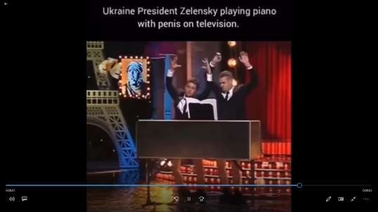 Flashback Zelenski Played Piano with His Penis