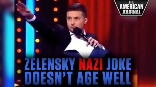 Zelenksy Jokes About Being A “Henchman For America,” Does Nazi Salute