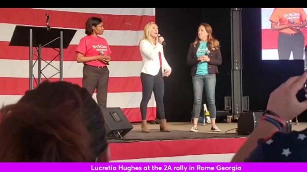 Lucretia Hughes at the 2A rally in Rome Georgia