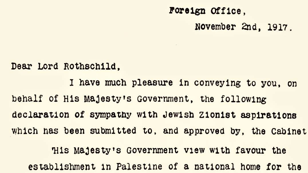 A fragment of the Benjamin H. Freedman speech about the Balfour Declaration and how the Zionist Jews killed the world in order to steal Palestine. https://en.wikipedia.org/wiki/Balfour_Declar