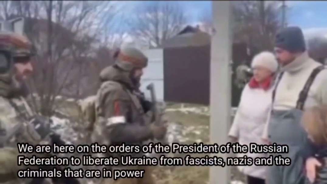 Russian soldiers - we are not at war with you, we are here to remove corruption