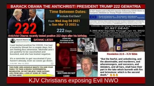 BARACK OBAMA THE ANTICHRIST! PRESIDENT TRUMP 222 GEMATRIA