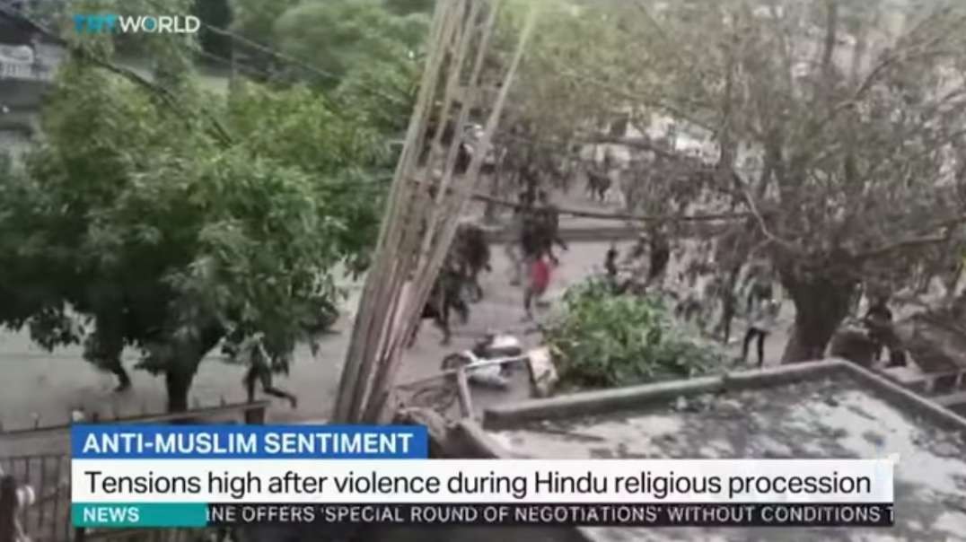 Tensions high after violence during Hindu religious procession.mp4