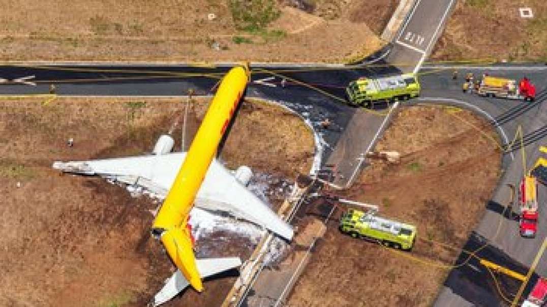 DHL Cargo Plane Crashes After Emergency Landing, SJO, Costa Rica