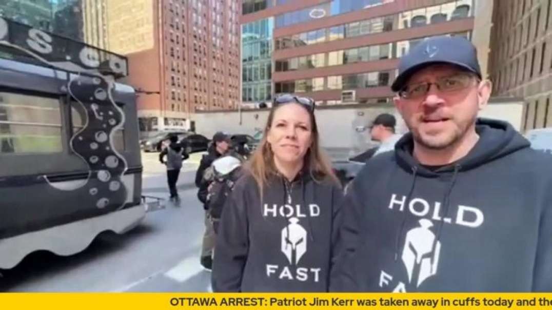 OTTAWA ARREST, patriot Jim Kerr was taken away in cuffs today and the Bubble Bus was towed