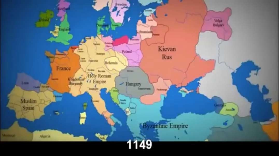 Watch how 1000 years of European borders change. Time Lapse Map