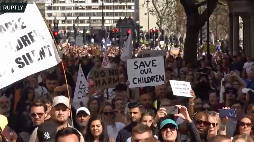 REPOST 4-26-21 Sky News LIES Said Many Thousands April 24th Massive London Freedom Rally Demo March Protest.mp4