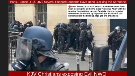 Paris, France, 4-14-2022 Several Hundred Students Have Been Blocking the Sorbonne