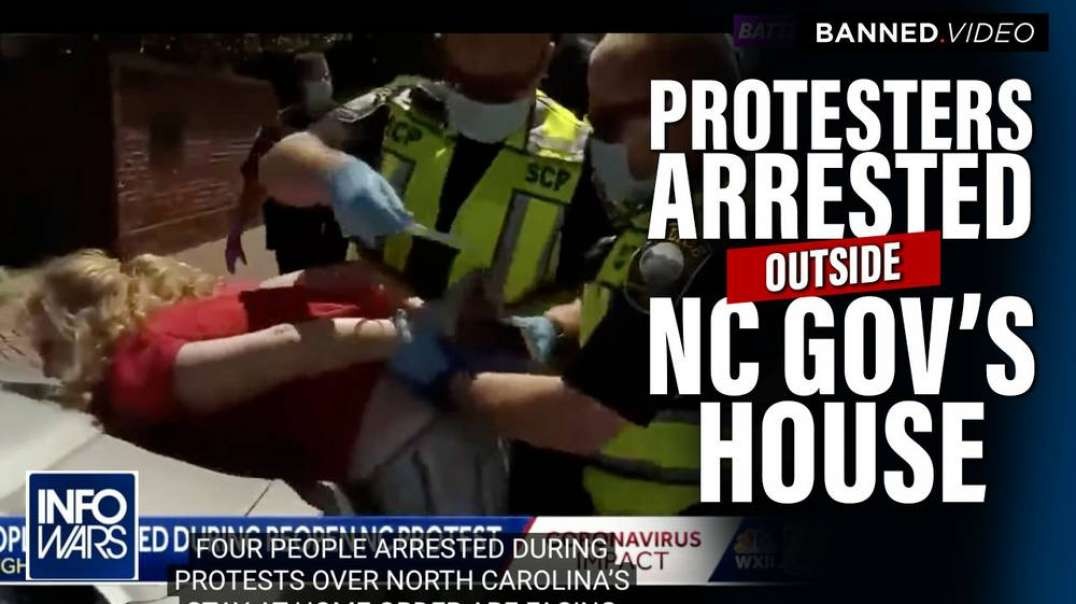 Protestors Arrested Outside Governors House In North Carolina
