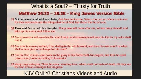 What is a Soul - Thirsty for Truth