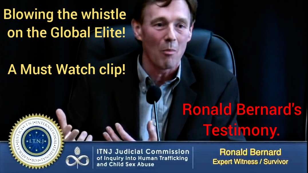 A MUST WATCH clip! Up to the end. The Satanic Global Elite Whistle blower, Ronald Bernard, the Inside Man. A 2018 clip, still valid today, more then ever!