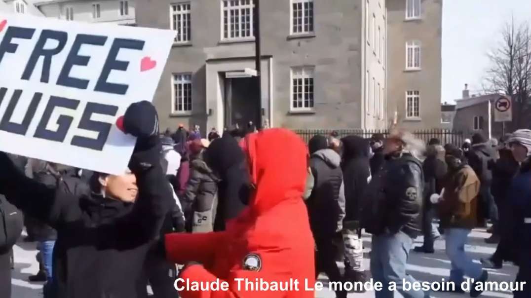 REPOST 1YR AGO 4-12-21 Claude Thibault - Le monde a besoin d'amour Montreal Freedom March Protest Rally.mp4