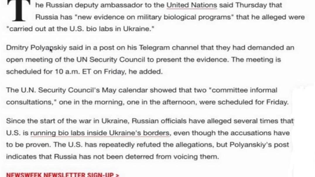 RUSSIA DROPS BOMBSHELL AT THE UNITED NATIONS ABOUT BIOLABS IN UKRAINE WORKING FOR U.S.A..mp4