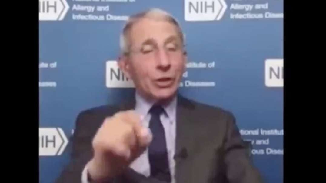 "Doctor" Fauci exposing the scam, no longer on youtube. Sorry for a video of the criminal again.