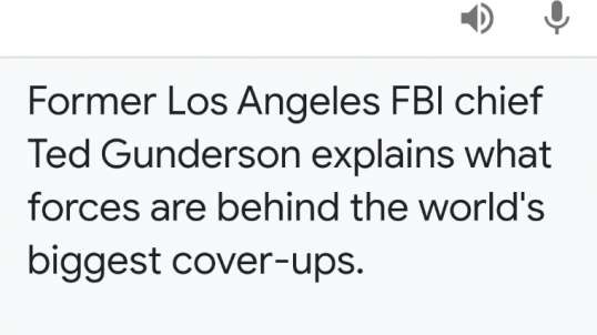 Former Los Angeles FBI chief Ted Gunderson explains what forces are behind the world's biggest cover-ups. All what is said then, proved to be TRUE.  I have many documentaries at this acc