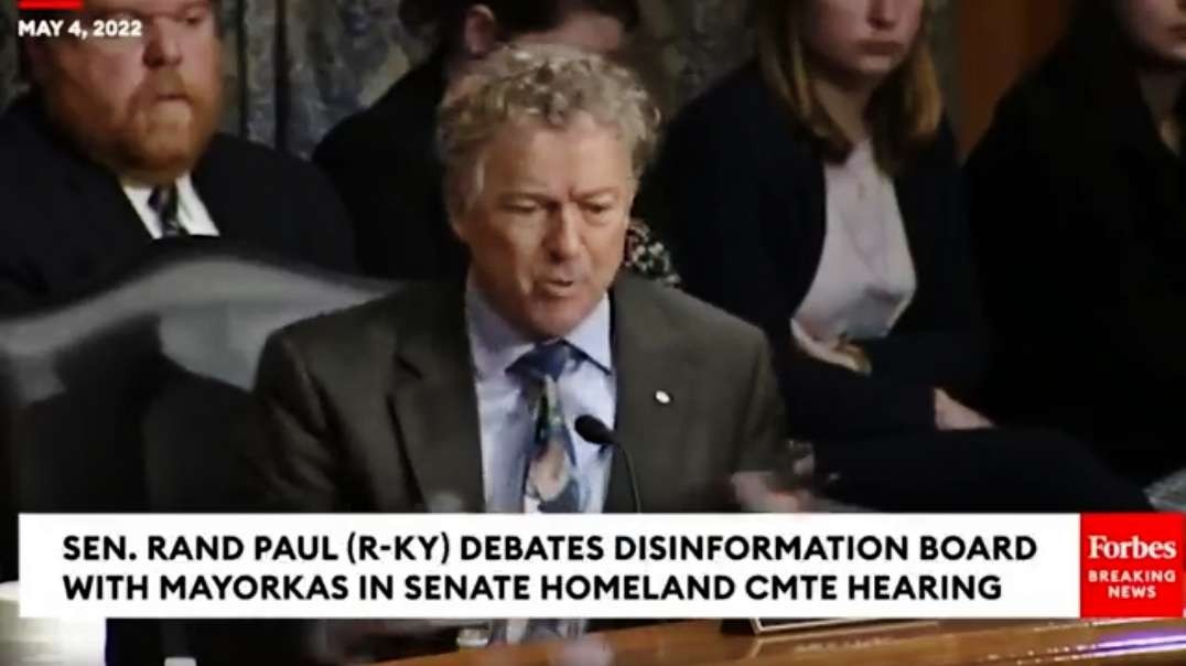 Rand Paul explains that the US Puppet Government (slaves of the Talmudic Masons behind the US Gov.), executing their talmudc masters orders, has become the greatest disinformation institution