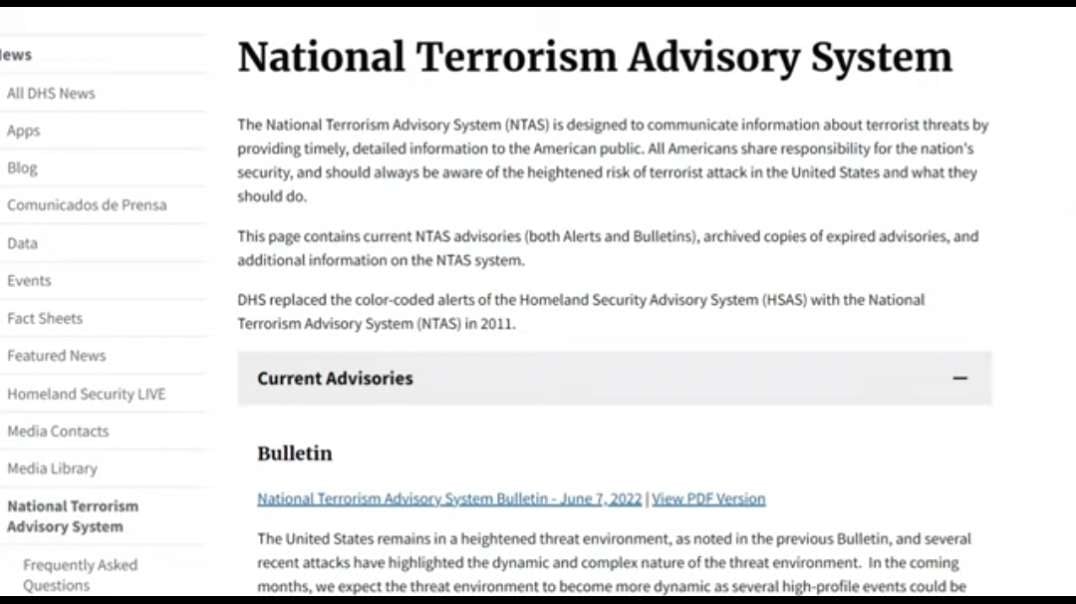Heads Up! DHS Posts New Terror Advisory Bulletin, Warning of New Threats In The .mp4