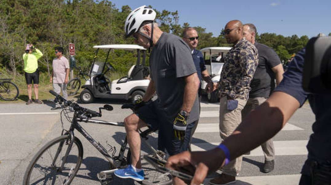 Fast & Furious Biden falls off bike