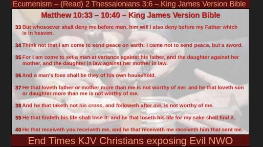 Ecumenism – (Read) 2 Thessalonians 3:6 – King James Version Bible