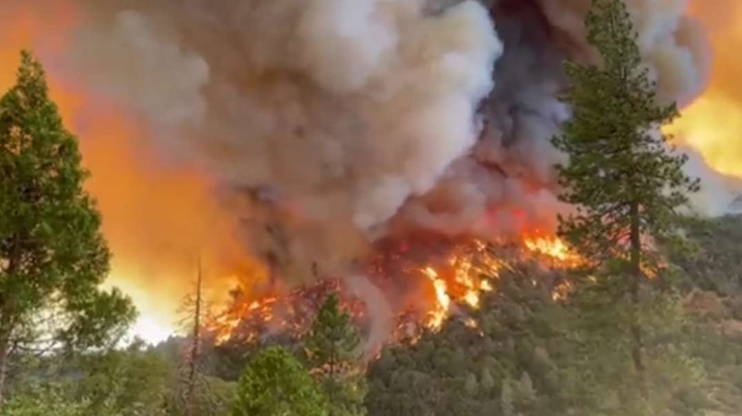 Here's a look at conditions firefighters are facing on the Oak Fire burning west of Yosemite in Mariposa County. The wildfire has burned more than 1,300 acres and is 0% contained at this