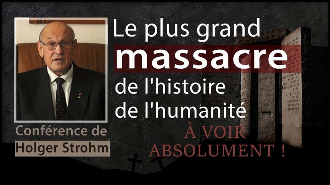 💀 Le plus grand massacre de l'histoire de l'humanité (Conférence de Holger Strohm) 💀 À VOIR ABSOLUMENT !!!