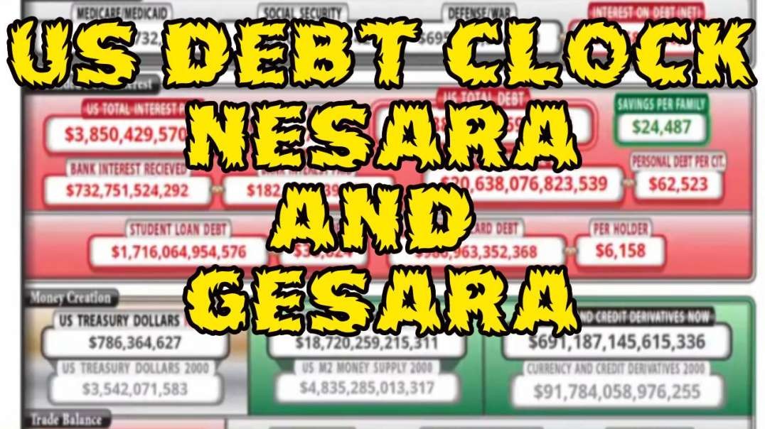 US DEBT Clock Stats (Nesara Gesara) GCR Reset