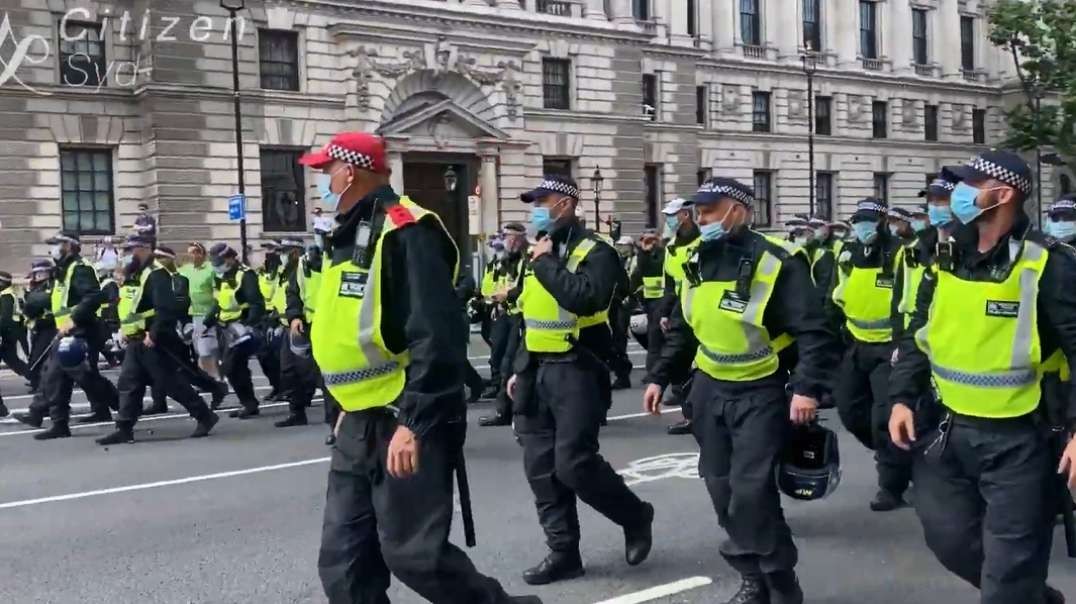 1yr ago 7-25-21 The Imperial March Of The Police Freedom Day Protest London UK England Lockdowns Curfews.mp4